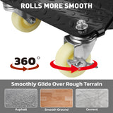 2-piece heavy duty car wheel dolly set with 360° swivel casters for vehicle moving and garage use