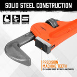 HORUSDY 36-Inch Heavy Duty Pipe Wrench, Solid Steel Plumbing Wrench with I-Beam Handle & Precision Teeth