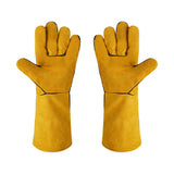 SEDY Extended Cowhide Welding Gloves 16 Inch, Heat & Spark Resistant Leather Work Gloves with Long Cuff