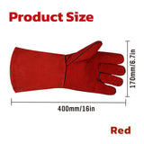 SEDY Extended Cowhide Welding Gloves 16 Inch, Heat & Spark Resistant Leather Work Gloves with Long Cuff