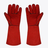 SEDY Extended Cowhide Welding Gloves 16 Inch, Heat & Spark Resistant Leather Work Gloves with Long Cuff