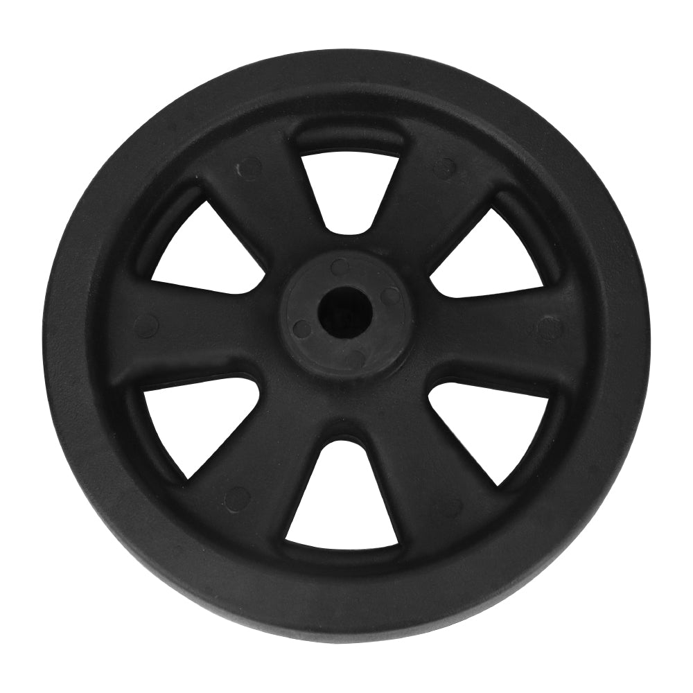 8-inch black nylon replacement wheel with 16mm centre hole for carts and trolleys