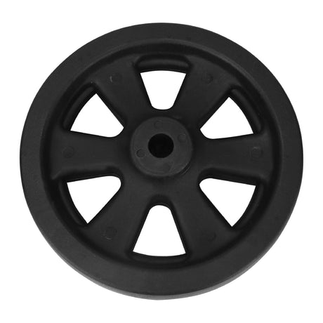 8-inch black nylon replacement wheel with 16mm centre hole for carts and trolleys