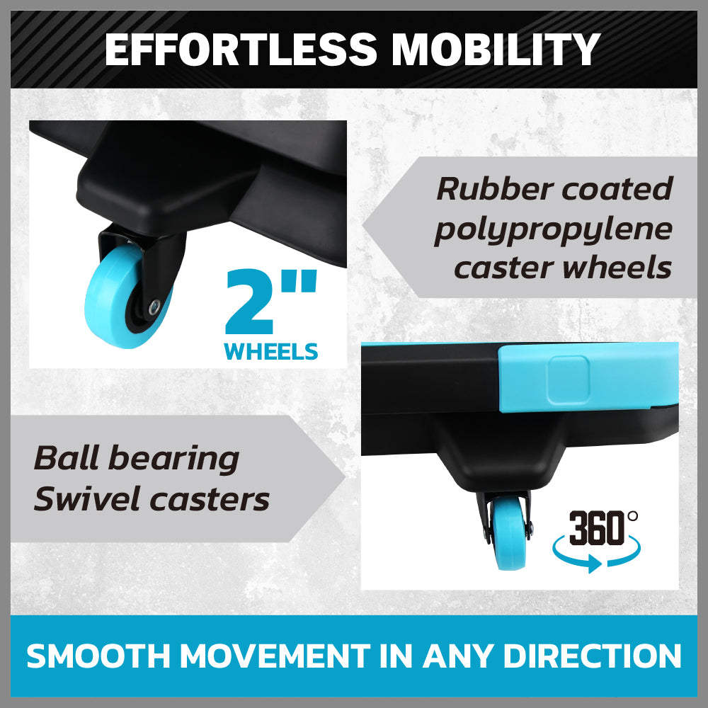 2-in-1 oil drain pan with removable tool caddy and 360-degree casters for car maintenance