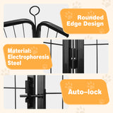 Metal pet playpen with 8 panels, adjustable dog fence for indoor and outdoor use