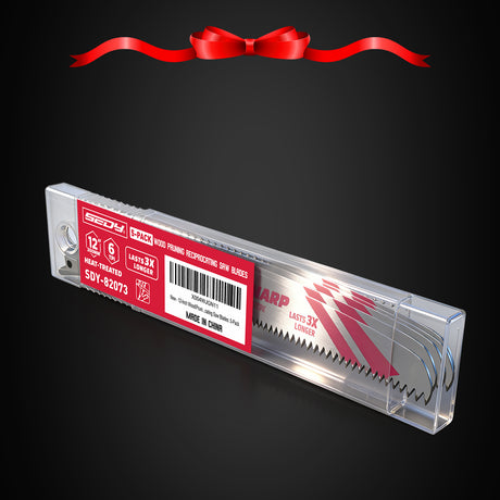 12 inch reciprocating saw blades wood pruning 6 TPI bi metal curved edge sawzall blades for wood cutting 5 pack