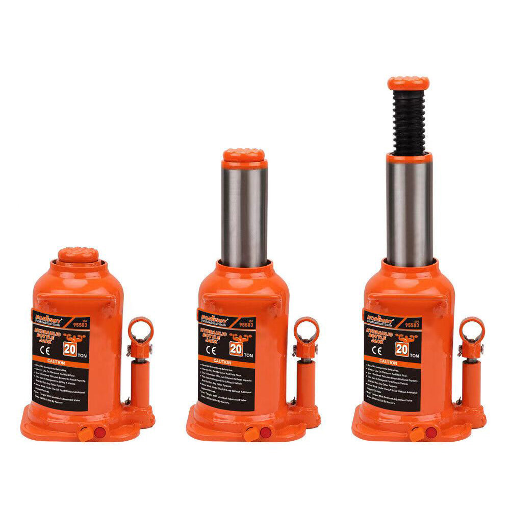 Heavy-Duty Hydraulic Bottle Jack - 10/12/20 Ton Capacity Car Lifts Jack with Safety Valve