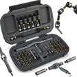 46-in-1 magnetic ratchet screwdriver kit with S2 steel bits, 7 magnetic nut drivers, 4-in-1 adjustable ratchet handle, built-in magnetizer and compact storage case