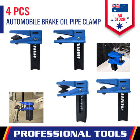 4-piece automotive brake oil pipe clamp set for hose sealing and brake line maintenance