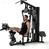 multi function home gym equipment with weight stack 6 in 1 workout machine with cable system leg press and chest trainer