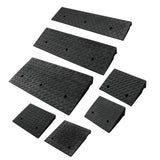 heavy duty rubber curb ramp for driveway sidewalk garage and vehicle access with anti slip surface