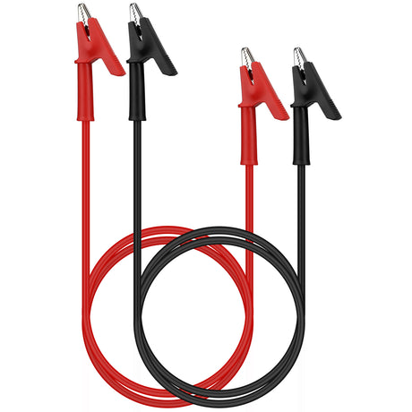 SWANLAKE 1000V 20A alligator clips test leads with red and black silicone cables and insulated jaws for electrical testing and connection