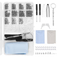 HORUSDY 633pcs eyeglasses repair kit with screws, nose pads, mini screwdrivers and tweezers for glasses and sunglasses repair