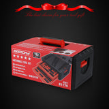 SEDY 132-piece mechanics tool set with sockets, wrenches and portable 2-drawer toolbox