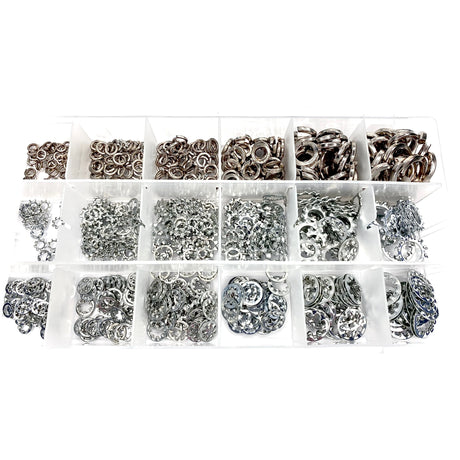 Extensive 720-Piece Washer Assortment Set - Includes C-Type and Star Type Washers in Various Sizes for Fastening Needs