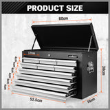 HORUSDY heavy-duty tool chest with 10 pull-out drawers and secure lock, 75kg load capacity