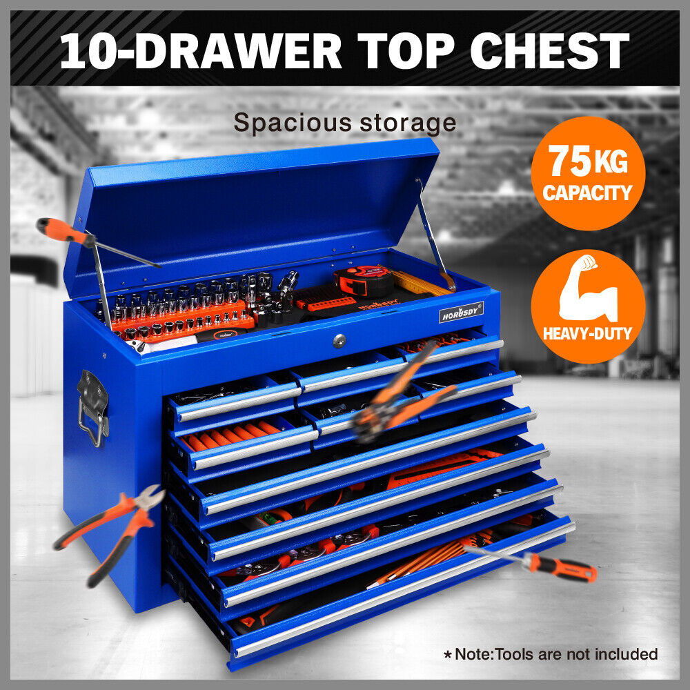 Heavy-duty tool trolley cabinet with 17 drawers, lockable wheels, and ample storage space