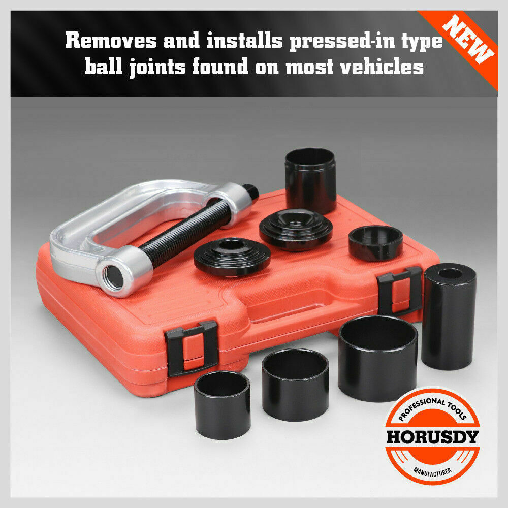 10-Piece Ball Joint Removal and Press Service Tool Kit with Case for 4x4 Vehicle Repairs