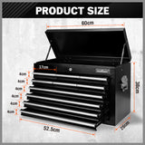 HORUSDY heavy-duty tool chest with 10 pull-out drawers and secure lock, 75kg load capacity