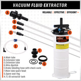 7L Manual & Pneumatic Multi-Purpose Oil Extractor with Suction Tubes for Vehicles and Machinery