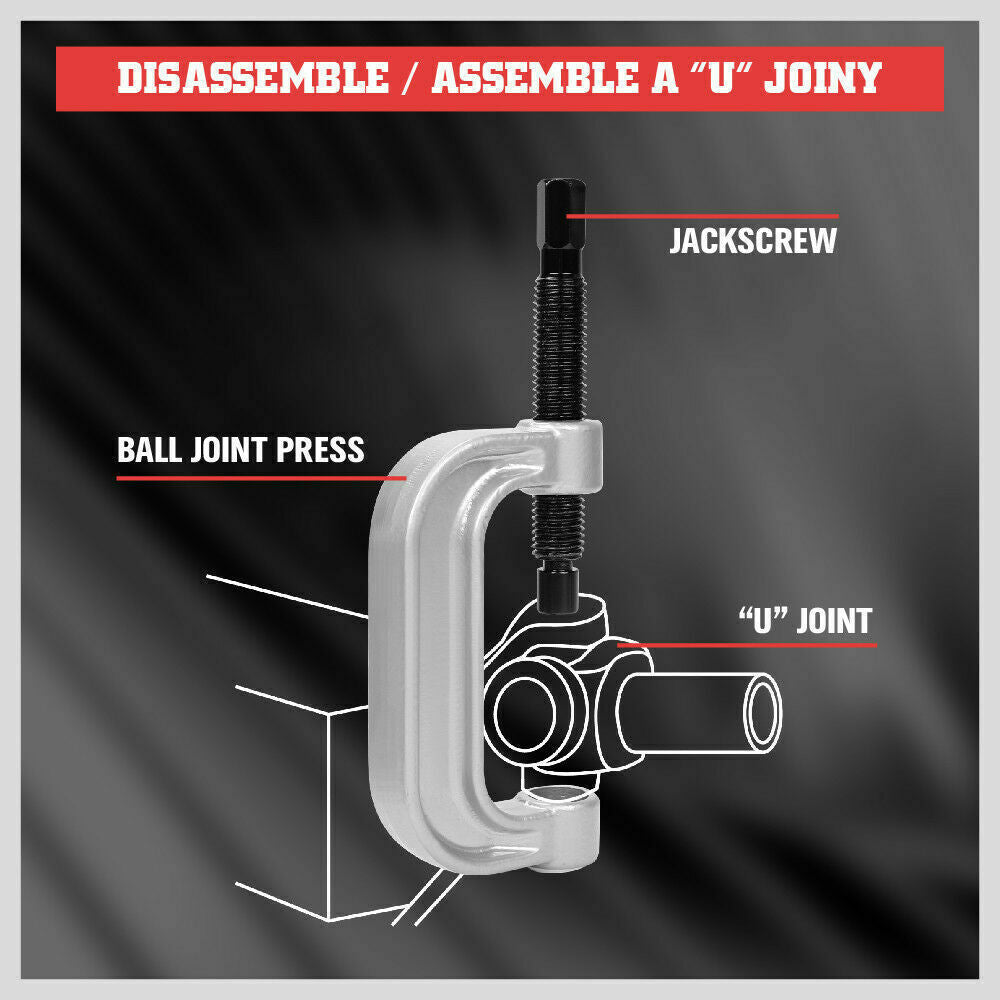 10-Piece Ball Joint Removal and Press Service Tool Kit with Case for 4x4 Vehicle Repairs