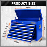 HORUSDY heavy-duty tool chest with 10 pull-out drawers and secure lock, 75kg load capacity