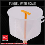 Durable and spill-proof 19Pc radiator coolant refilling funnel kit with versatile functionality and fluid stopper.