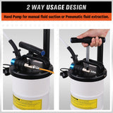 7L Manual & Pneumatic Multi-Purpose Oil Extractor with Suction Tubes for Vehicles and Machinery
