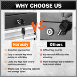 HORUSDY heavy-duty tool chest with 10 pull-out drawers and secure lock, 75kg load capacity