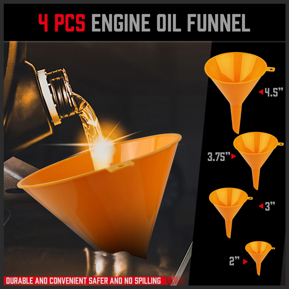 Durable and spill-proof 19Pc radiator coolant refilling funnel kit with versatile functionality and fluid stopper.