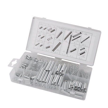 HORUSDY 200-Piece Spring Kit, Diverse Compression and Extension Springs, in Organized Case, for Bicycles, Locks, Automotive and More