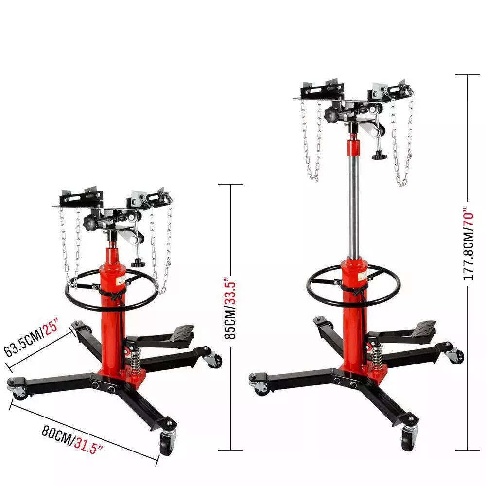 Hydraulic Transmission Jack Stand with 360 Degree Rotation and Adjustable Height for Engine Lifting