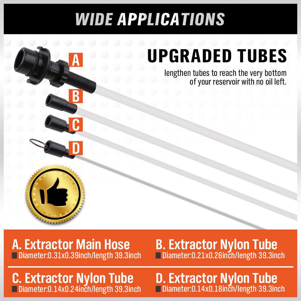 7L Manual & Pneumatic Multi-Purpose Oil Extractor with Suction Tubes for Vehicles and Machinery