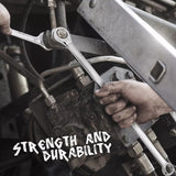 HORUSDY 9Pc Aviation Extra Long Spanner Set - Double-Ended 8-19mm Ratchet Wrenches with Pouch