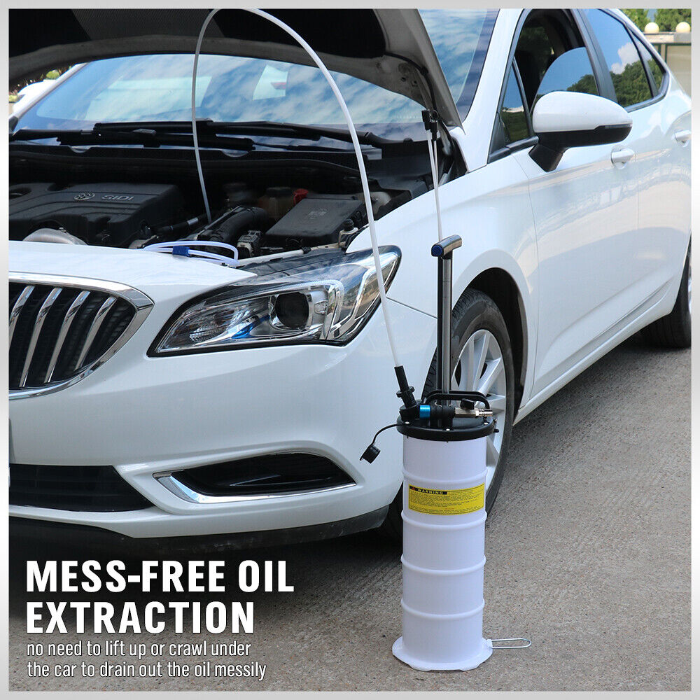 7L Manual & Pneumatic Multi-Purpose Oil Extractor with Suction Tubes for Vehicles and Machinery