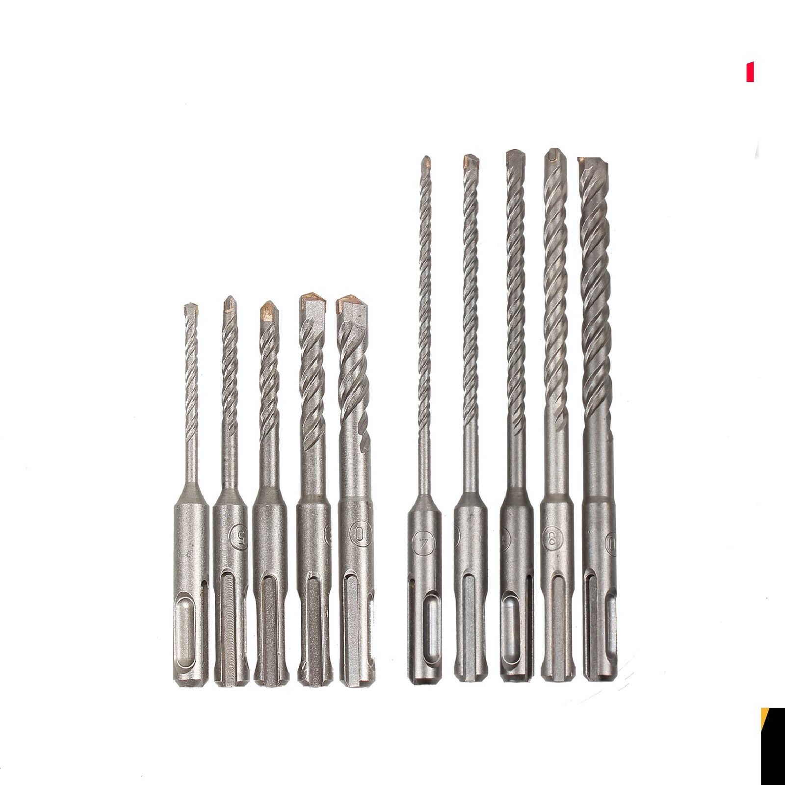 HSS Masonry Drill Bits Hammer Drilling Concrete Head Twist SDS Plus Shank 5-10mm