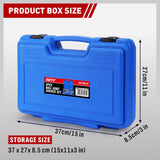 Complete 5Pc Front End Service Tool Kit displayed in a blue case, suitable for automotive ball joint and tie rod maintenance
