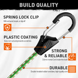 48" Bungee Cords with Carabiner Clips 10PCS Heavy Duty