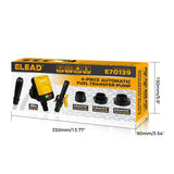 battery powered automatic fuel transfer pump with auto shut-off and multiple fuel can adapters