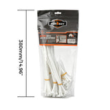 520-piece white nylon cable ties assortment in 4, 8 and 12 inch sizes with self-locking design for cable management