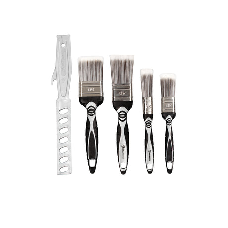 Professional 5-Piece Paint Brushes Set - Includes Various Sizes for Acrylic and Staining, Ideal for Artists and Home Gardening Projects