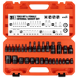 HORUSDY 31-Piece Torx & E Torx Socket Set, S2 Alloy Steel, Chrome Vanadium - Includes Solid Star & E-Torx Sockets Plus Adapters