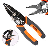 Versatile 8-Inch Wire Stripping Tool and Cutter - High-Quality Steel, Ergonomic Handle, Suitable for 10-24AWG Cables