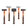 Comprehensive 5-Piece Hammer Set with TPR Grip Handles - Features Ball Pein, Rubber Mallet, Sledge, and Cross Pein Hammers