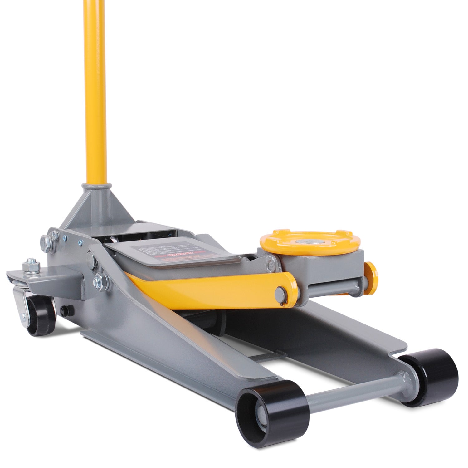 3-Ton Hydraulic Floor Jack in Yellow with Dual Pump for Quick Car Lifting