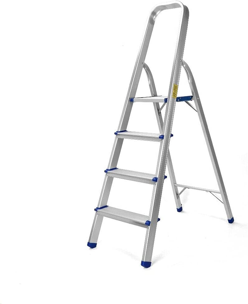Compact and Lightweight Folding Ladder - Non-Slip Platform, Multi-Purpose Aluminum Design (3/4/5 Steps) - Ideal for Home and Work