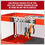 Strong Magnetic Tool Holder, sized 250mm x 50mm, suitable for storing kitchen knives, spoons, forks, or workshop tools. Features high-strength magnetic strips for wall mounting, offering a convenient and easy storage solution