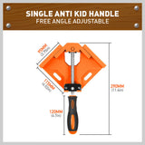 Durable 90° Right Angle Corner Clamp - Cast Alloy Body, Single Handle Design, Suitable for Woodworking and Welding Projects
