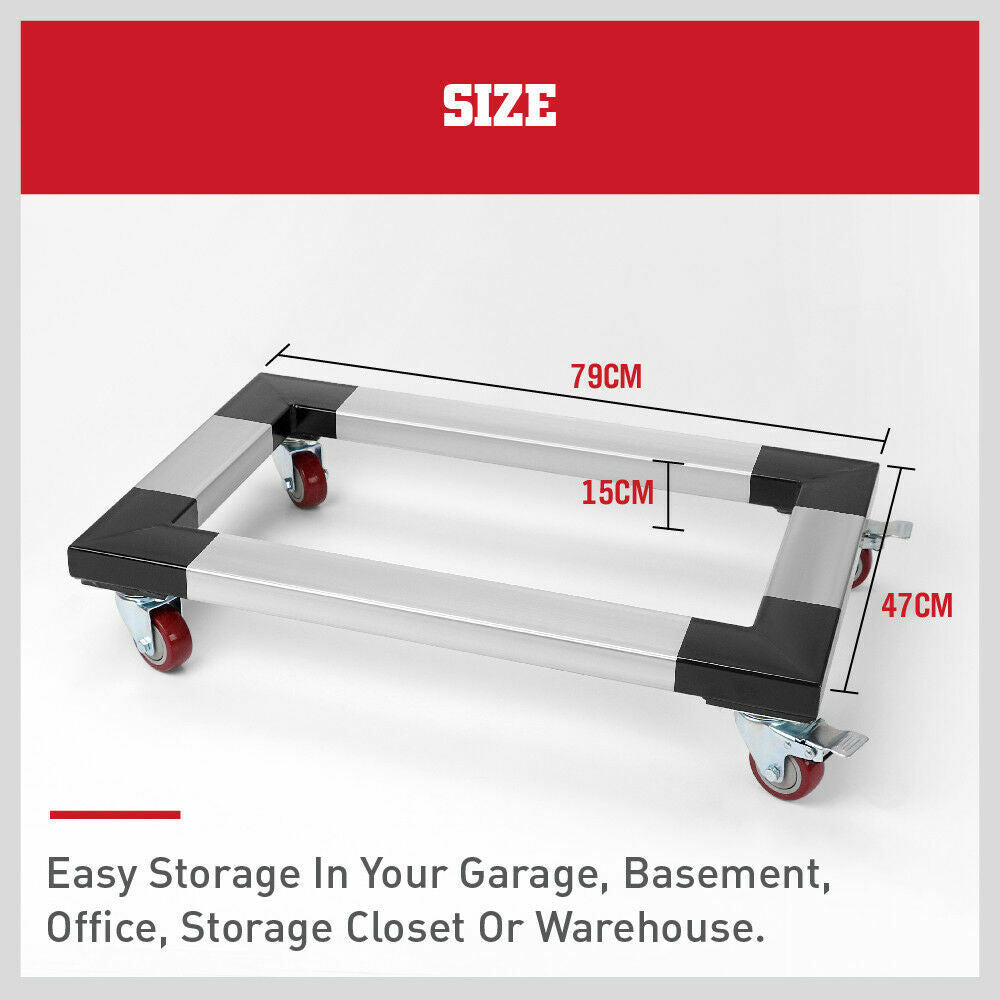 Robust Workshop Platform Dolly Cart - 350kg Load, 360-Degree Rotating Wheels, Ideal for Heavy Furniture and Piano Transport