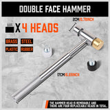 Versatile 22-Piece Hammer and Punch Set with Copper, Plastic, and Brass Heads